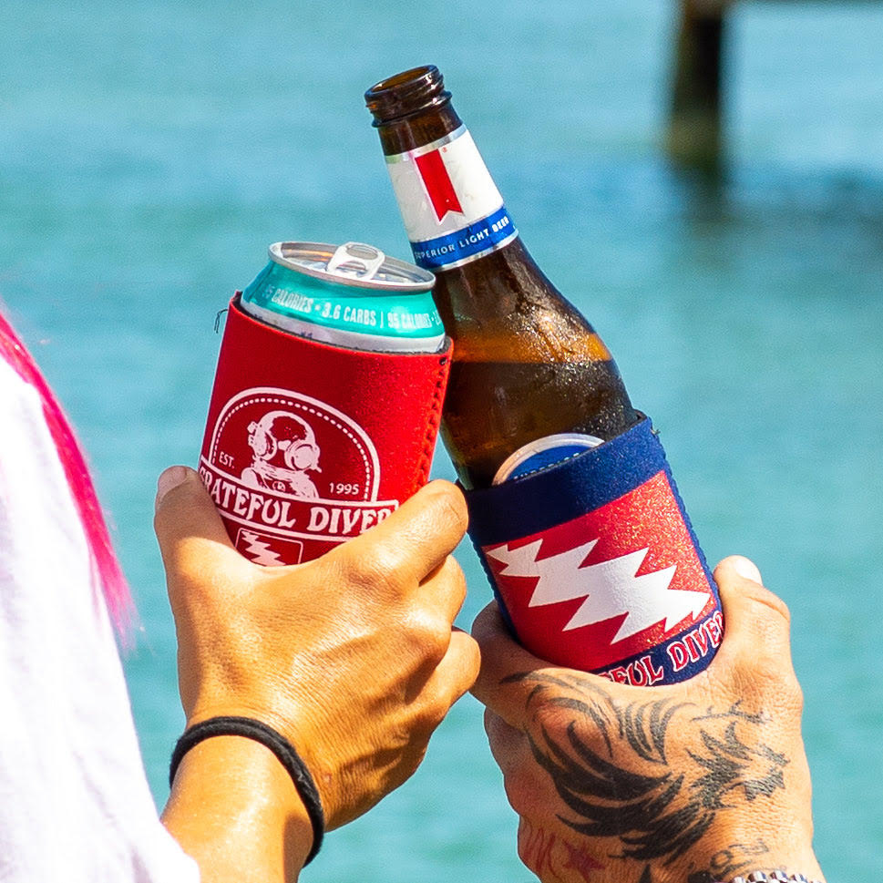A Beer and Can Koozie: thegratefuldiver.com
