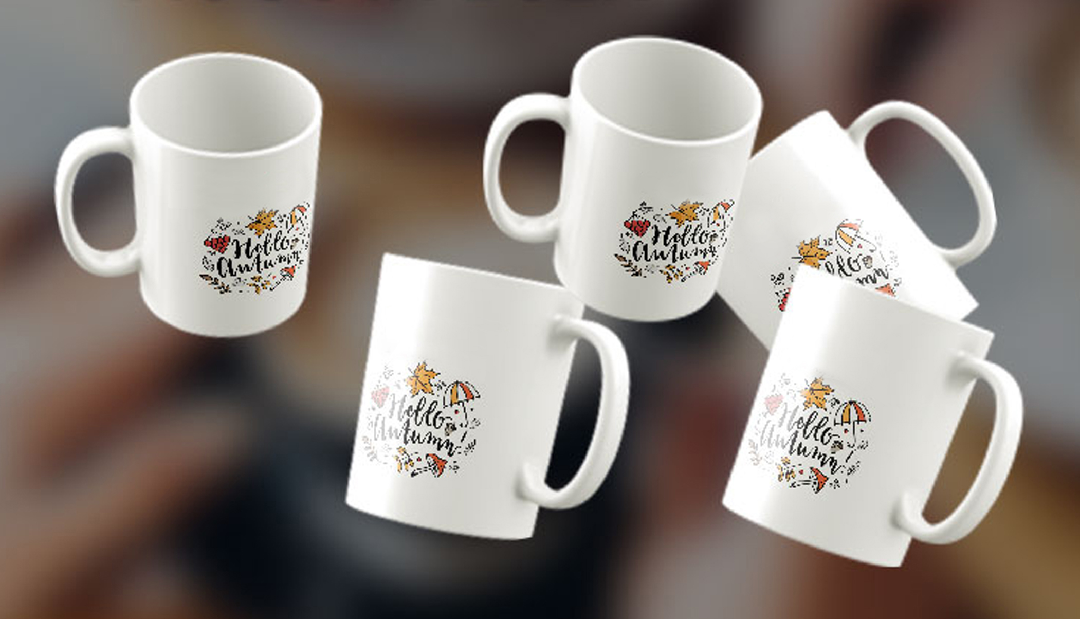 five pieces mugs