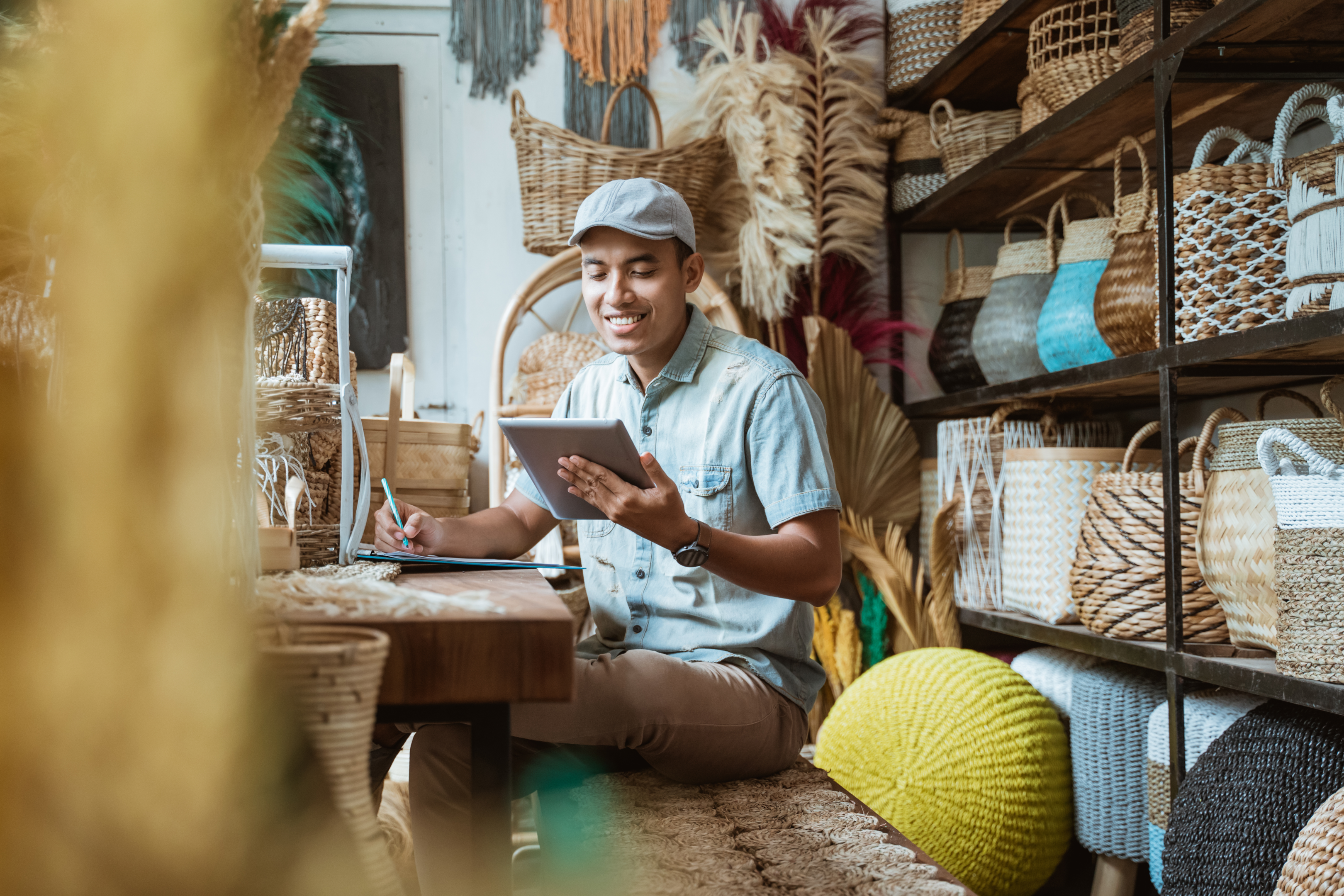 Shop owner at work (Shutterstock)