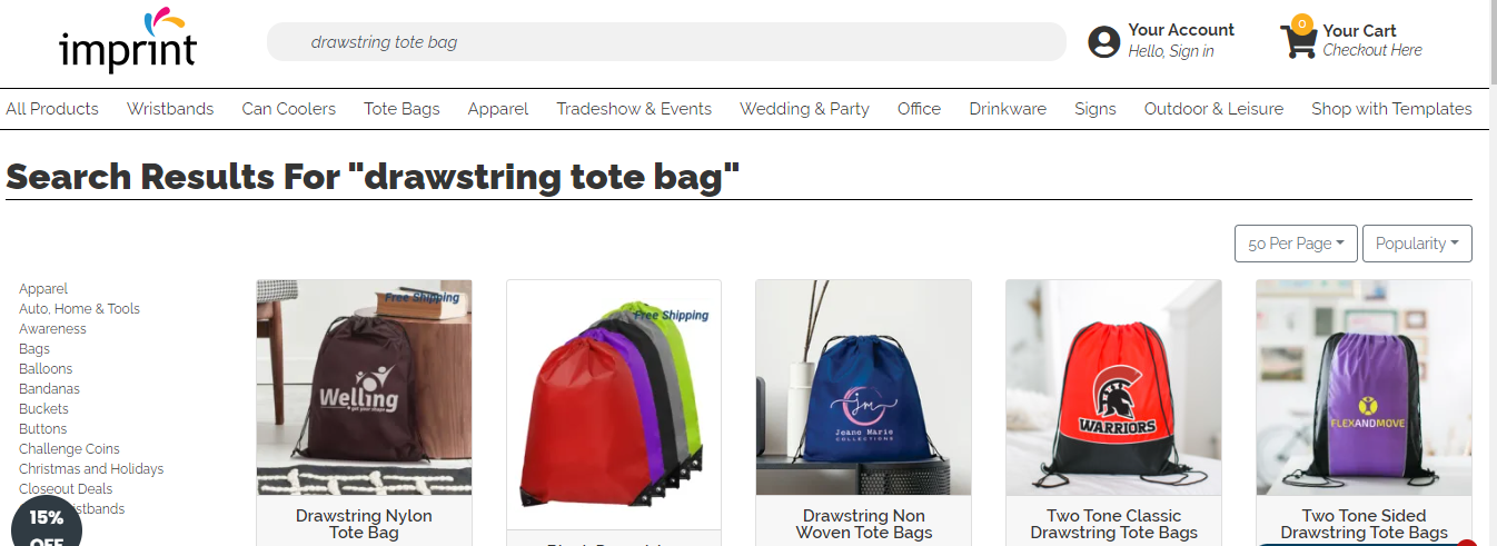 bulk drawstring bags