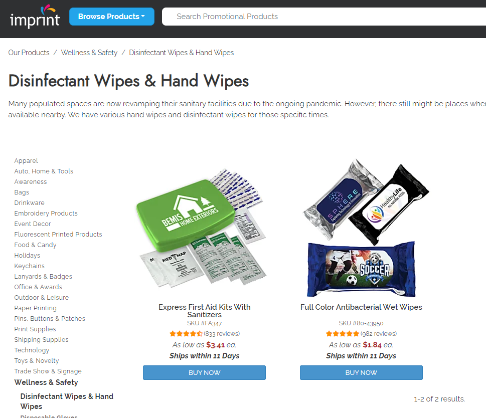 wet wipes essential items