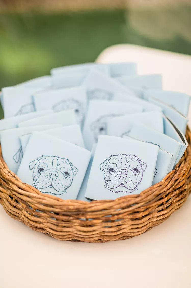 Koozies in a Basket (brides.com)