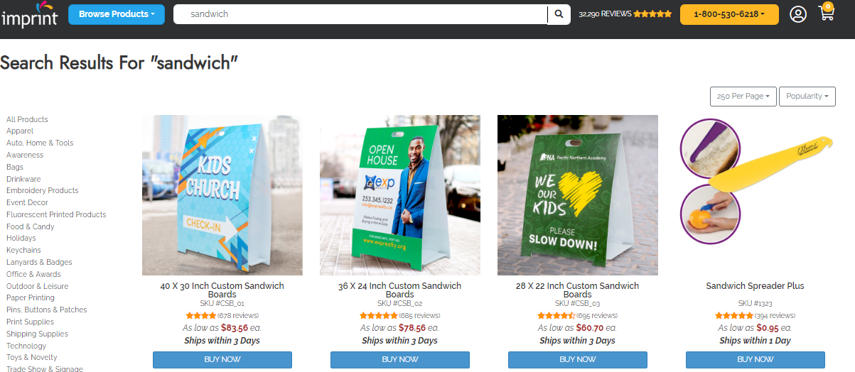 customize image sandwich board