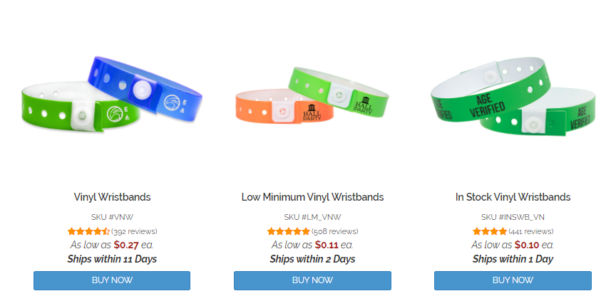 silicone wristbands
