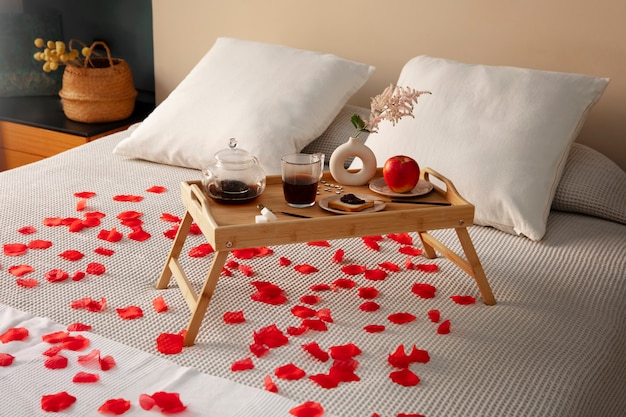 white bed