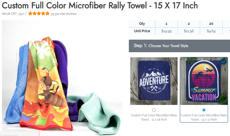 customized towel