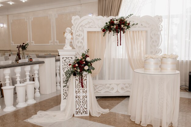 white wedding ceremony