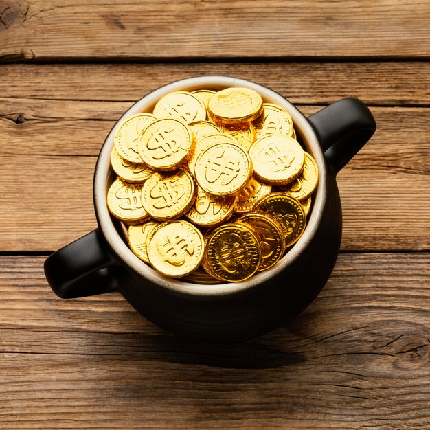 pot with coins