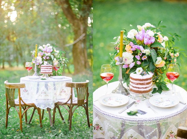backyard engagement party at the garden
