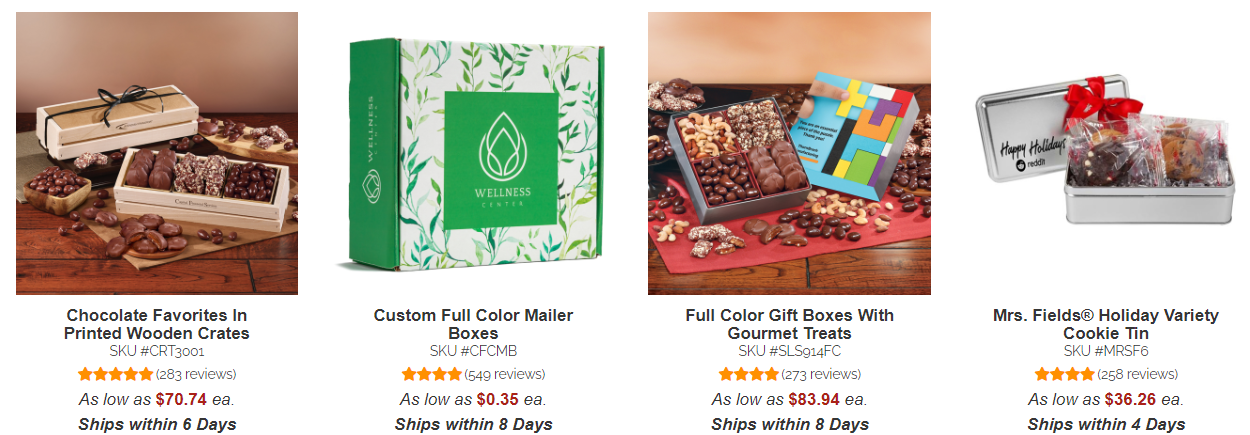 gift boxes as giveaway