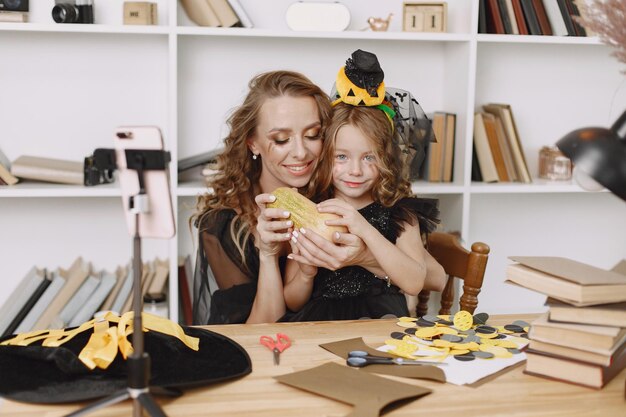 Haloween concept on mothers day