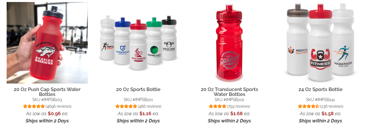 water bottles