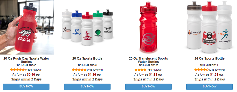 water bottles