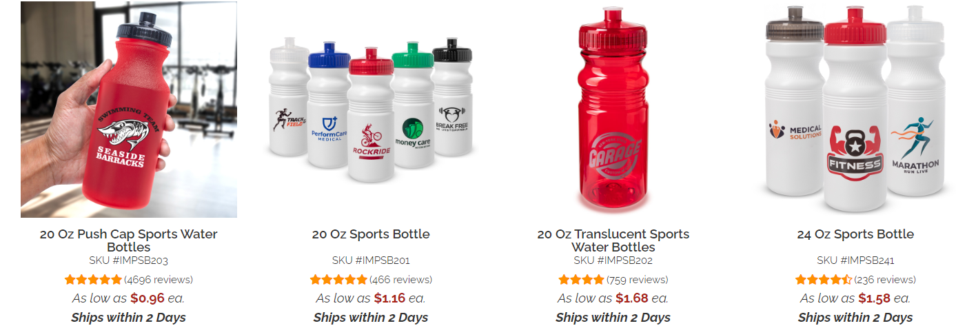 water bottles