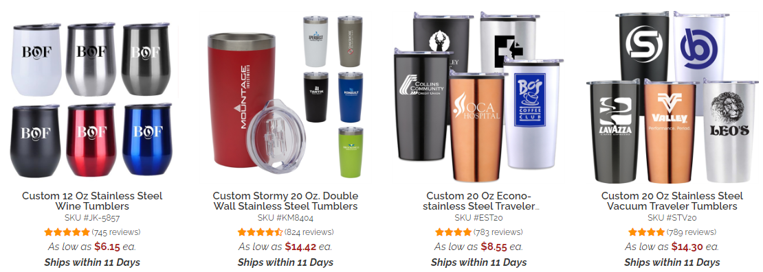 types of drinkware