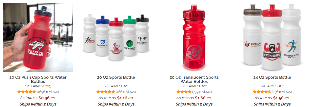 water bottles