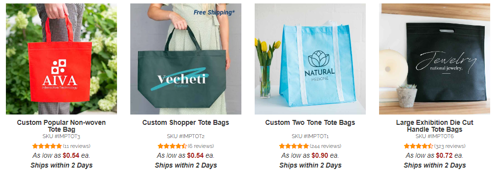 covered tote bags