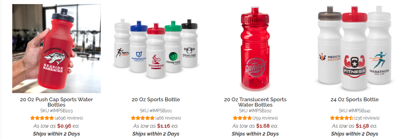 water bottles