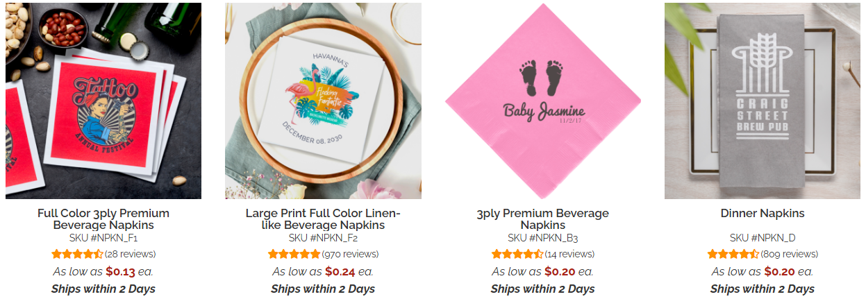 custom napkins