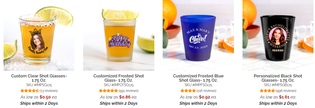 shot glass for party