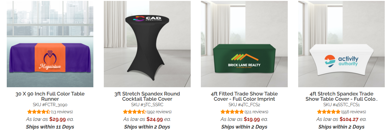table covers