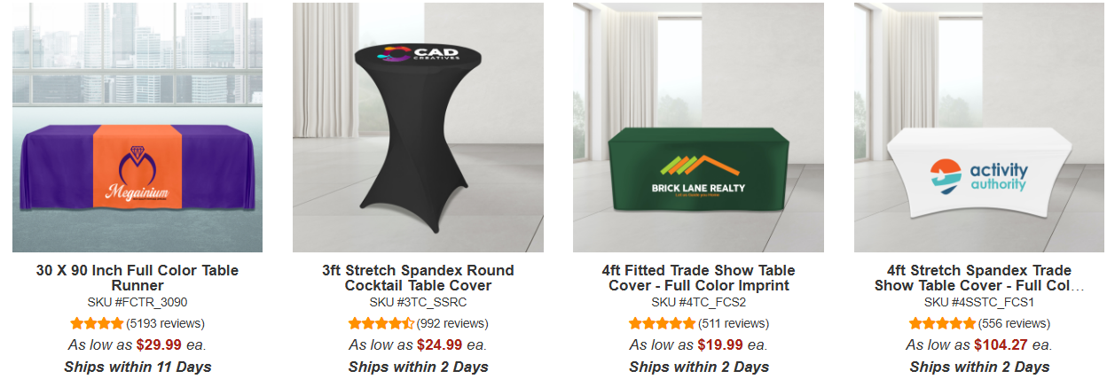 table covers