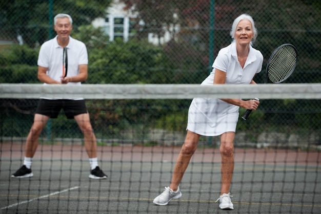 Pickleball server continues serving