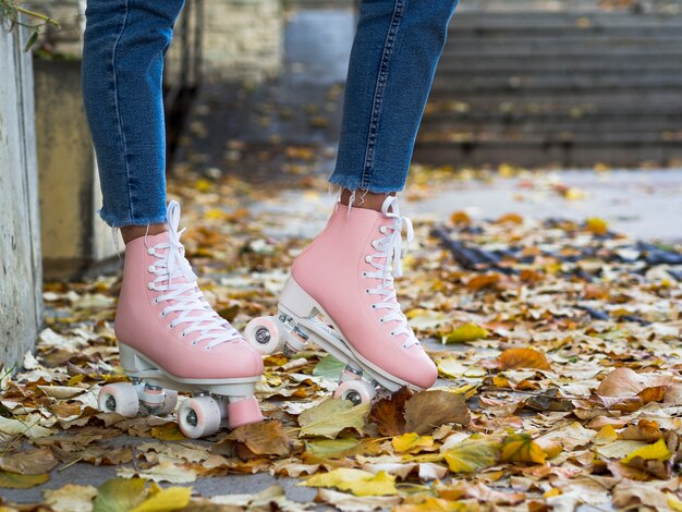 pink roller blades