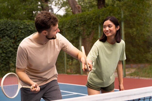 pickleball players play pickleball