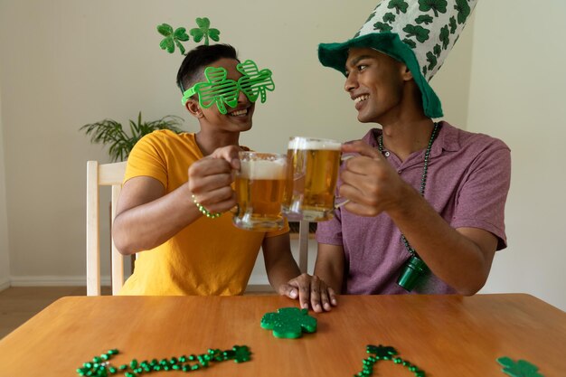 men celebrating st. patrick's day