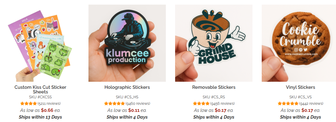 Types of Custom Stickers Available at Imprint