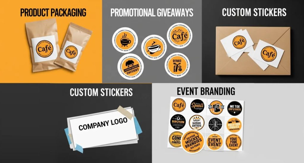 Type Based Sticker Examples Sticker Types for Businesses - Imprint.Com Blog