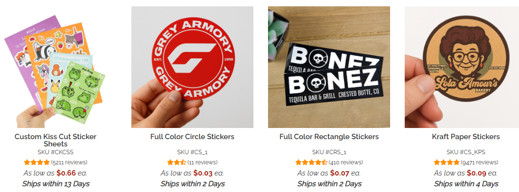 Types of Custom Stickers and Their Ideal Uses