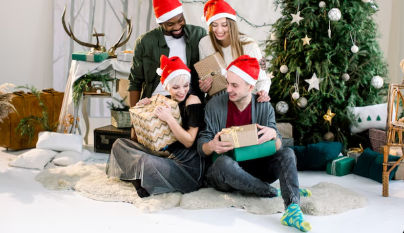 branded santa hats