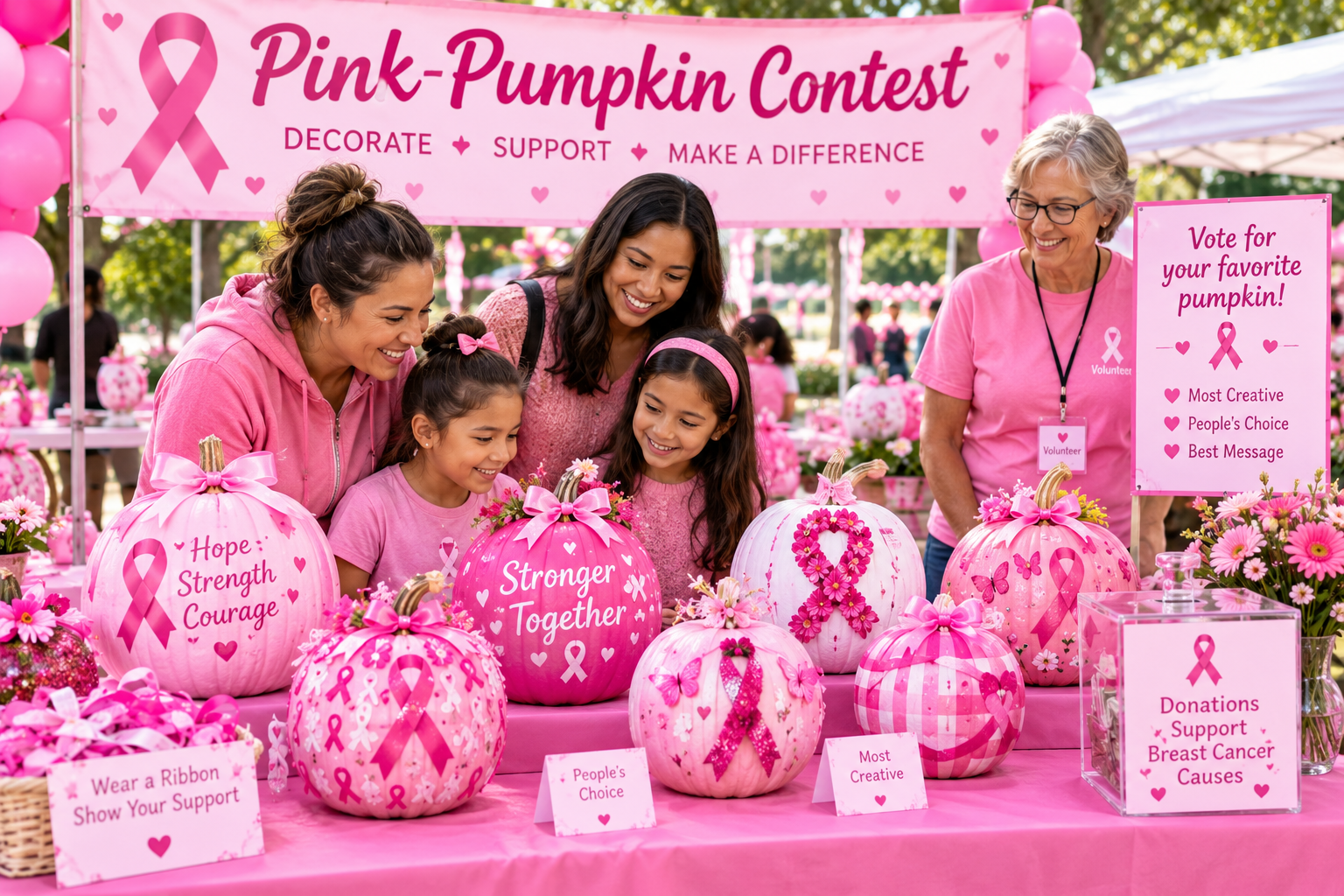 Hold a Pink Pumpkin Contest