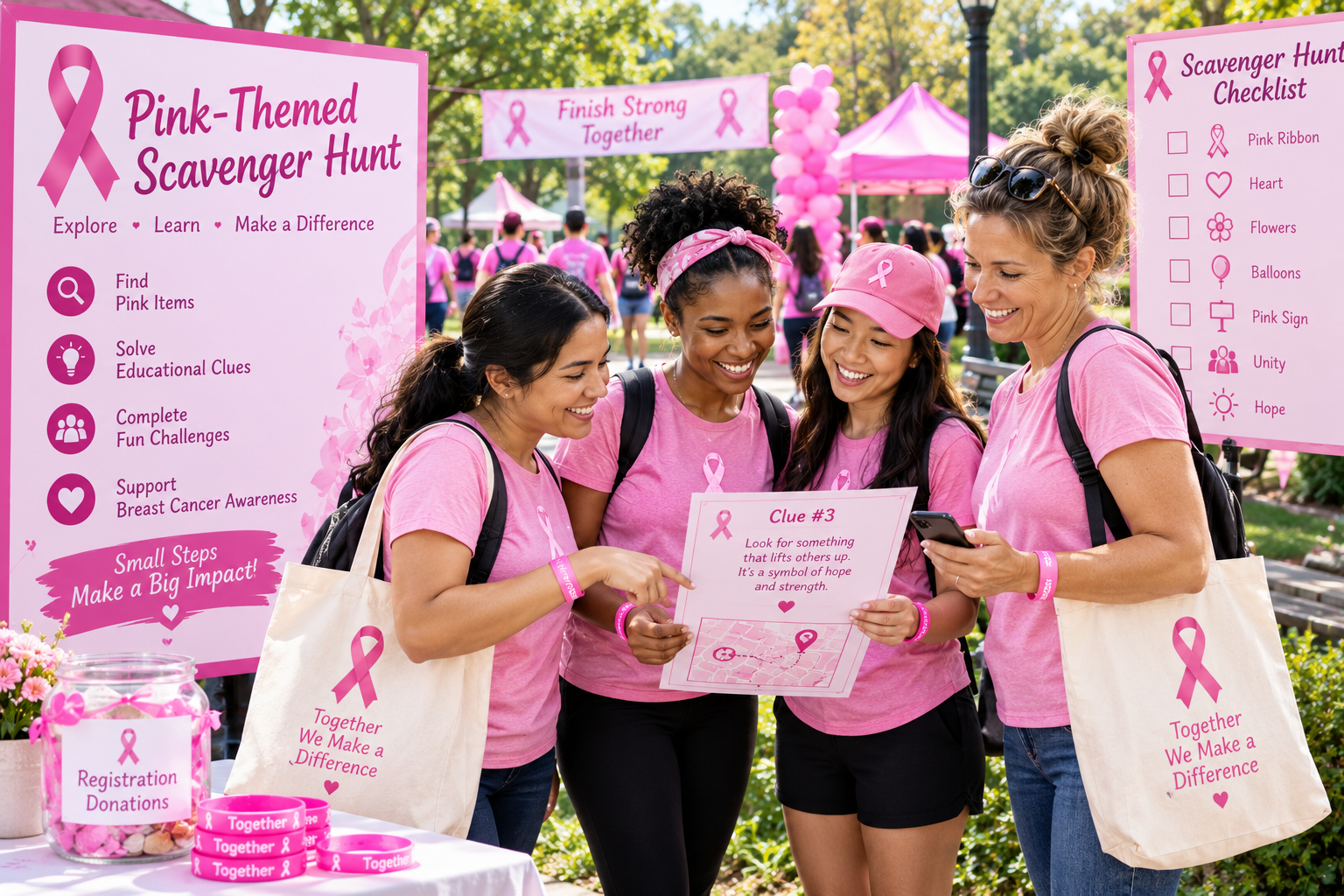 Organize a Pink-Themed Scavenger Hunt