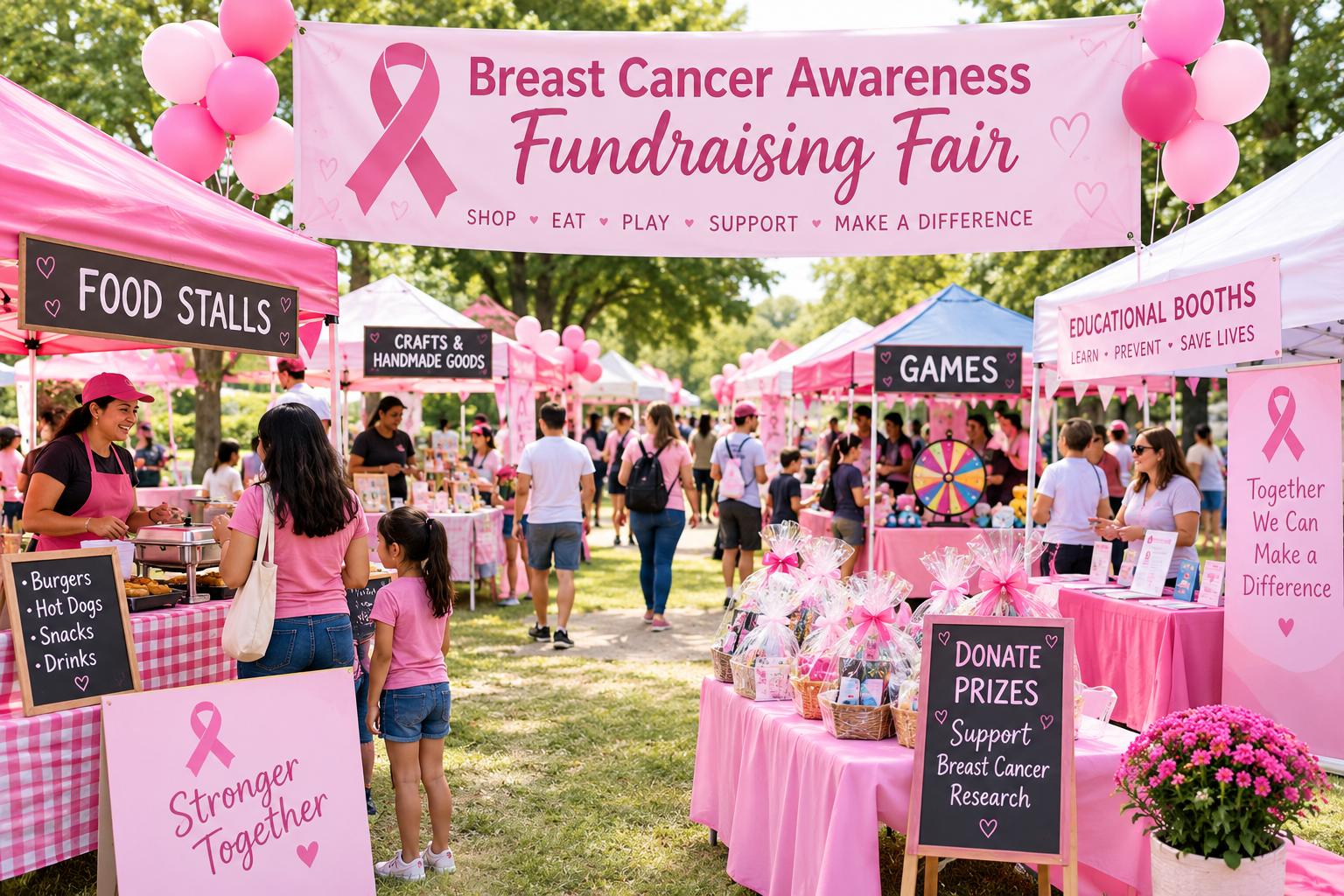 Plan a Breast Cancer Awareness Fundraising Fair