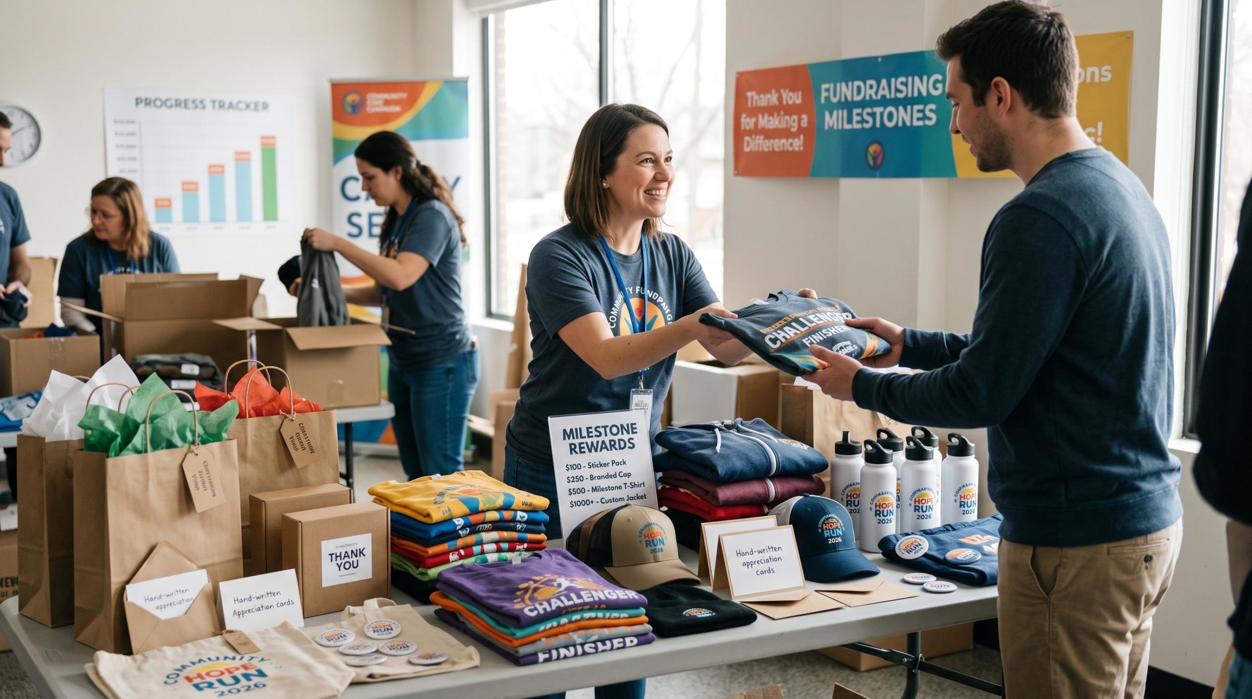 Offer Gifts for Fundraising Milestones