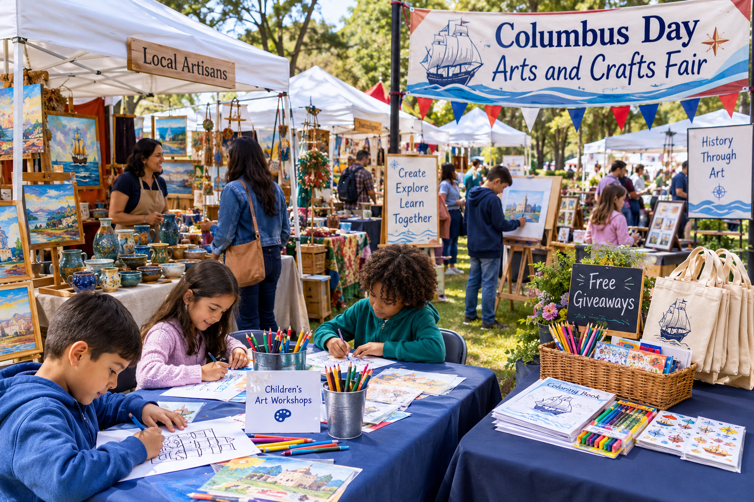Create a Columbus Day Arts and Crafts Fair