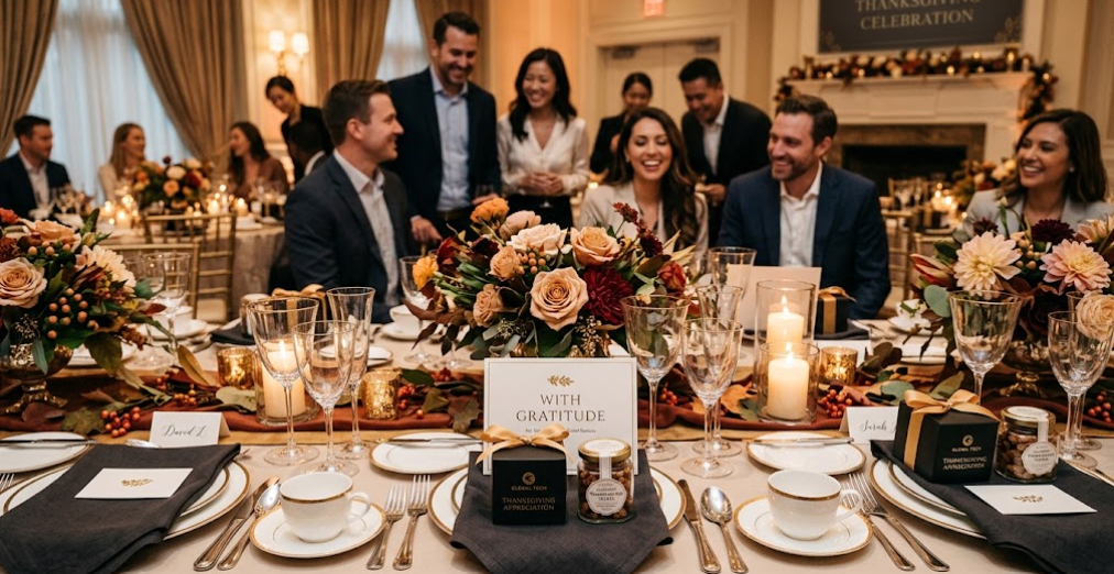 Why Give Thanksgiving Table Favors at Corporate Events?